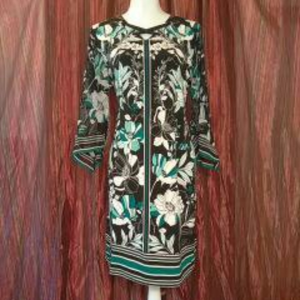 JM Collection Foliage print dress
